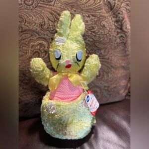 Vintage Plush Stuffed Animal Toy Easter Bunny, Original tags